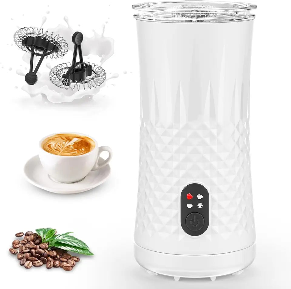 Mousseur à lait électrique avec revêtement antiadhésif, chauffe-lait automatique, chaud et froid, machine à chocolat chaud, 400 ml, 4 en 1, 240 W